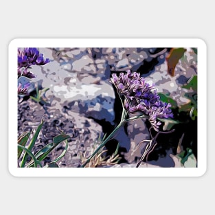 Purple coastal Flowers Sticker